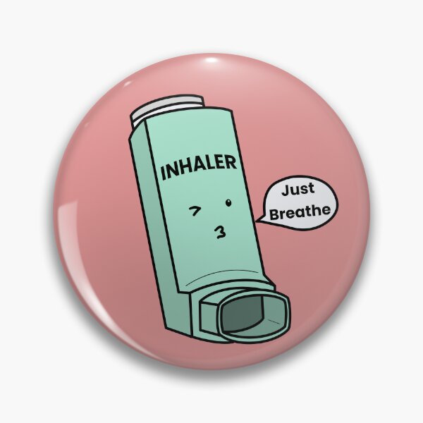 Item preview, Just Breathe Cute Inhaler Gift - Sticker, Phone Case & Journal designed and sold by Still Learning Days.