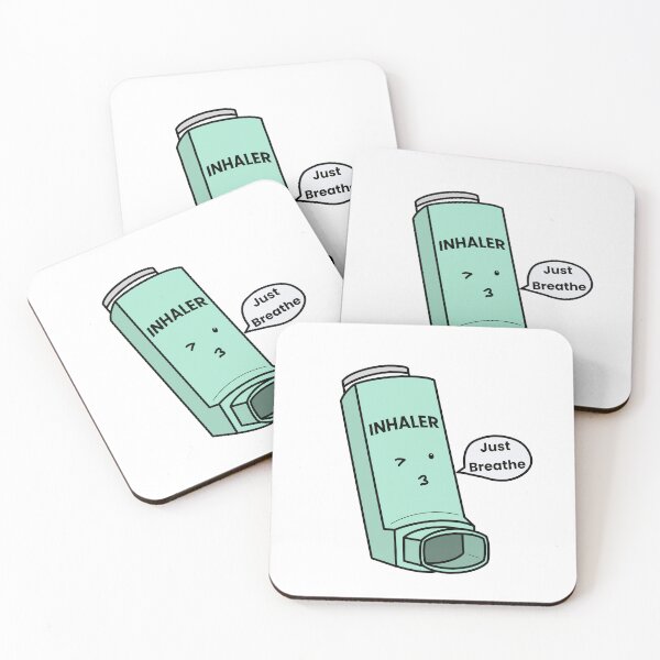 Item preview, Just Breathe Cute Inhaler Gift - Sticker, Phone Case & Journal designed and sold by Still Learning Days.
