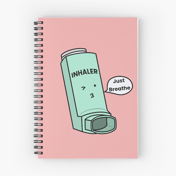 Item preview, Just Breathe Cute Inhaler Gift - Sticker, Phone Case & Journal designed and sold by Still Learning Days.