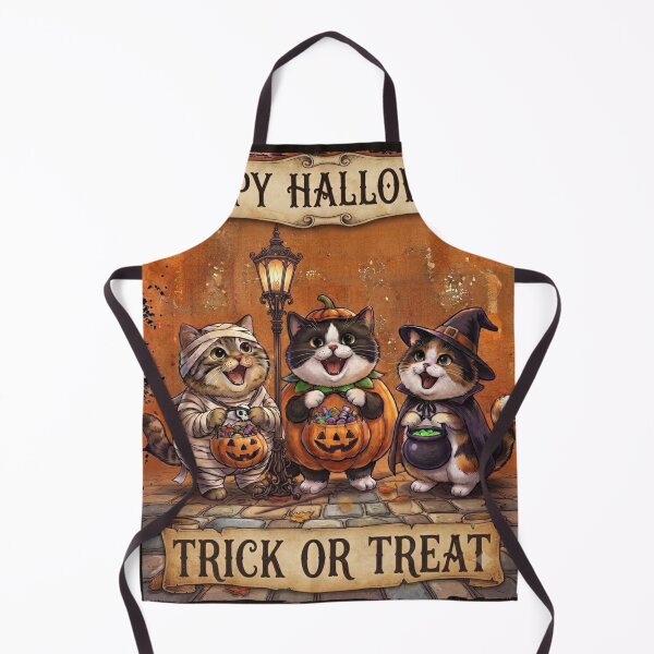 Item preview, Vintage Cute Halloween Cats Trio Trick or Treat designed and sold by Mindworx21.