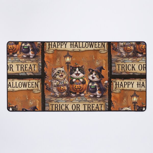 Item preview, Vintage Cute Halloween Cats Trio Trick or Treat designed and sold by Mindworx21.