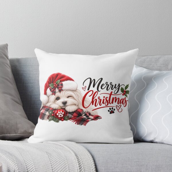 Item preview, Cute Christmas Dog Merry Christmas designed and sold by Wild Ink Studio by Barbara.