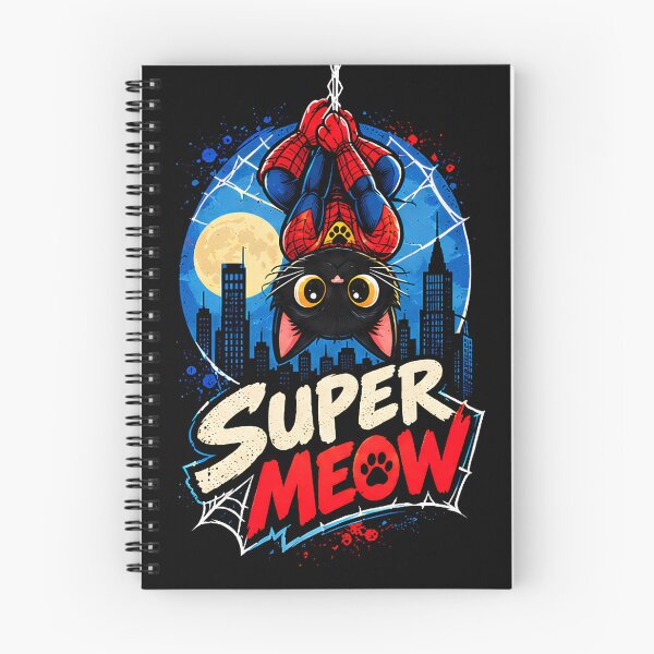 Item preview, Super Meow - Black Cat Superhero Comic Book Style designed and sold by Retro Whiskers.
