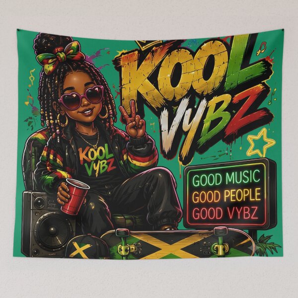 Item preview, Kool Vybz Good Music Good People Reggae Vibe Urban Streetwear Art   designed and sold by digitalbob60.