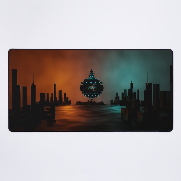 Item preview, Night UFO City designed and sold by SuzanaTArt.