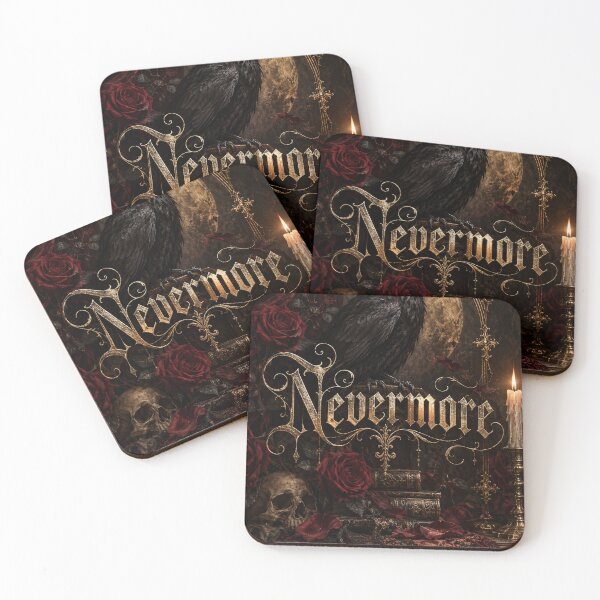 Item preview, Nevermore – Gothic Raven, Red Roses & Golden Moon designed and sold by MetaModel Editions.