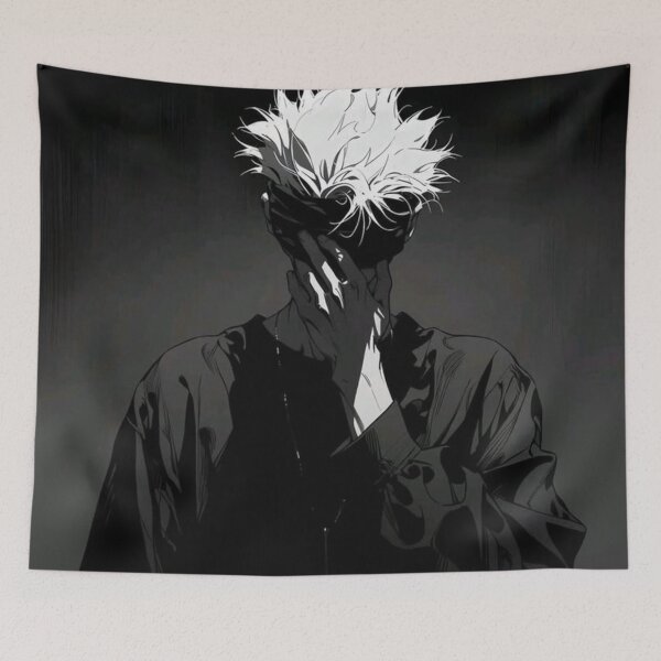 Item preview, Gojo Satoru Face Cover Dark Silhouette – Jujutsu Kaisen designed and sold by frantuliuss.