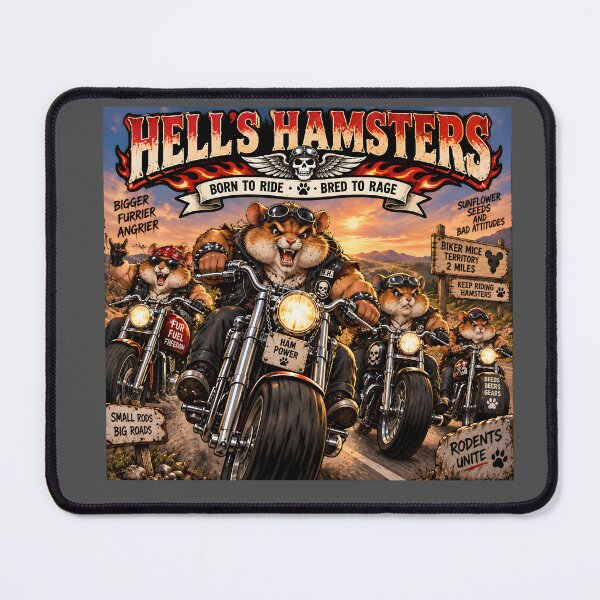 Item preview, Hell’s Hamsters Born to Ride Bred to Rage designed and sold by Hornace88studio.
