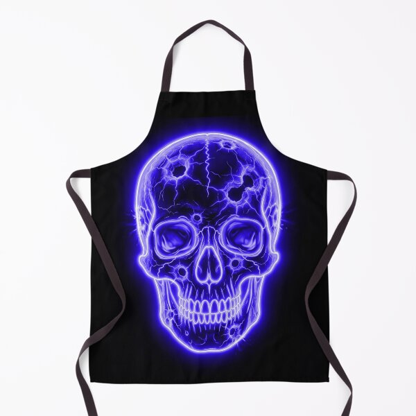 Item preview, BLUE NEON SKULL WITH BULLET HOLES designed and sold by NOIMION DIGITAL ART.