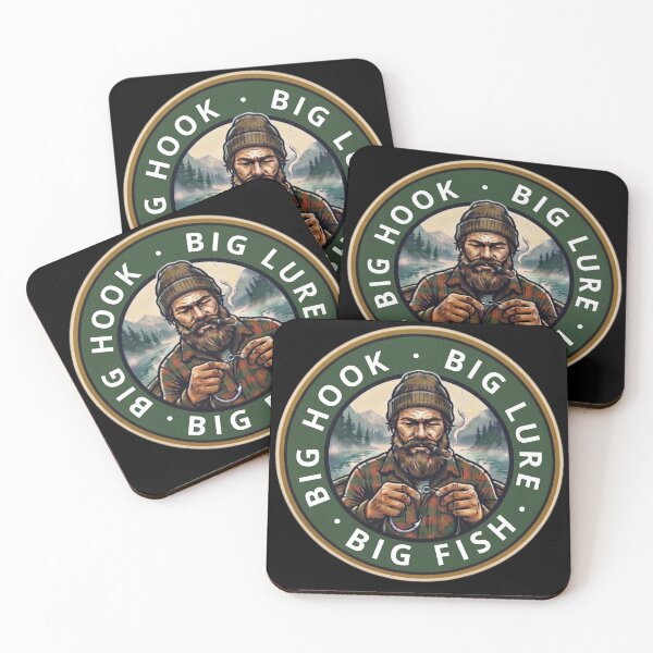 Item preview, Big Hook Big Lure Big Fish - Vintage Fishing Badge designed and sold by Stefanrajzer.