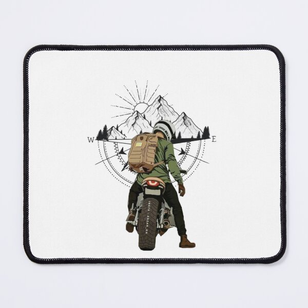 Item preview, Adventure Awaits – Motorcycle Mountain Explorer designed and sold by aloksahu123.
