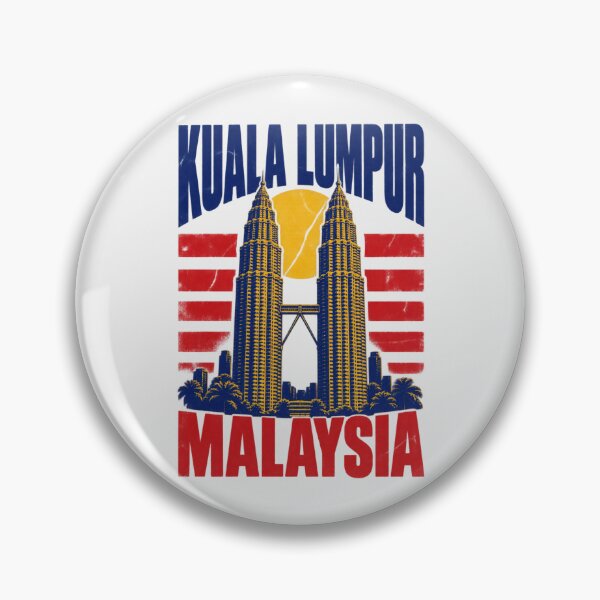 Item preview, Kuala Lumpur Malaysia Twin Towers Retro Simple Design designed and sold by Yellowriversss.