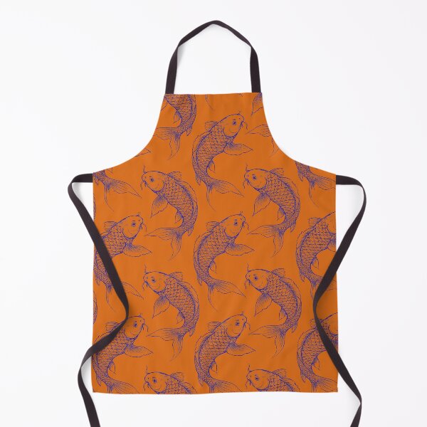 Item preview, Blue & orange Koi Carp  designed and sold by Anne Londez Studio.