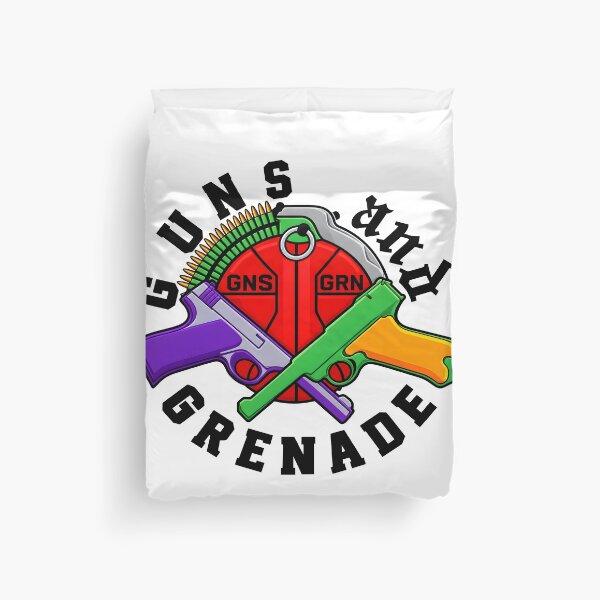 Item preview, Guns and Grenade Retro Streetwear Circle Graphic designed and sold by jvrgraphs.