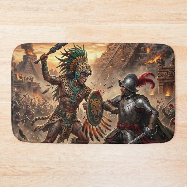 Item preview, Aztec Warrior vs Conquistador - Epic Battle Scene designed and sold by Lucid Dream Pixel.
