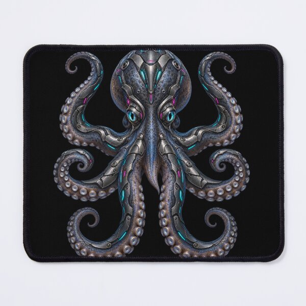 Item preview, Cyberpunk Octopus — Neon Mechanical Cephalopod designed and sold by Dovarune.