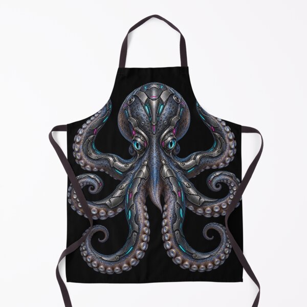 Item preview, Cyberpunk Octopus — Neon Mechanical Cephalopod designed and sold by Dovarune.