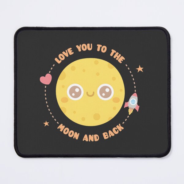 Item preview, Love You To The Moon And Back with Moon and Rocket Illustration designed and sold by YOJAN1501.