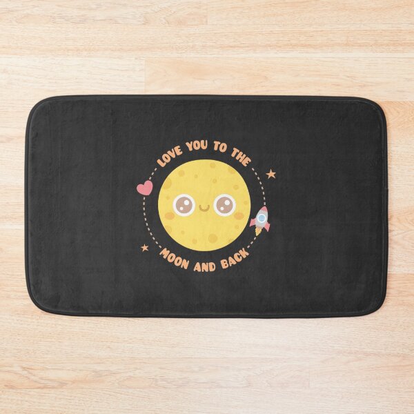 Item preview, Love You To The Moon And Back with Moon and Rocket Illustration designed and sold by YOJAN1501.
