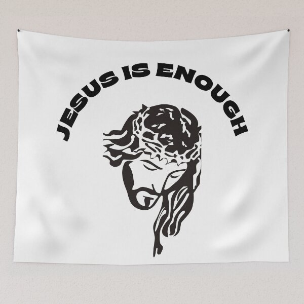 Item preview, Jesus Is Enough Crown Of Thorns Christian Minimalist Art designed and sold by LensDyn™.