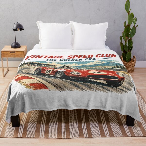 Item preview, Vintage Speed Club - The Golden Era Retro Red Racing Car Poster designed and sold by AgdBol.