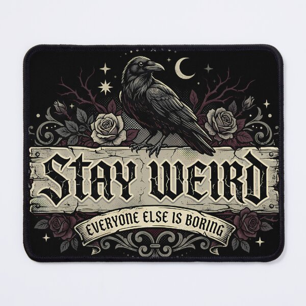 Item preview, Raven Stay Weird designed and sold by UncomfortablySpecific.