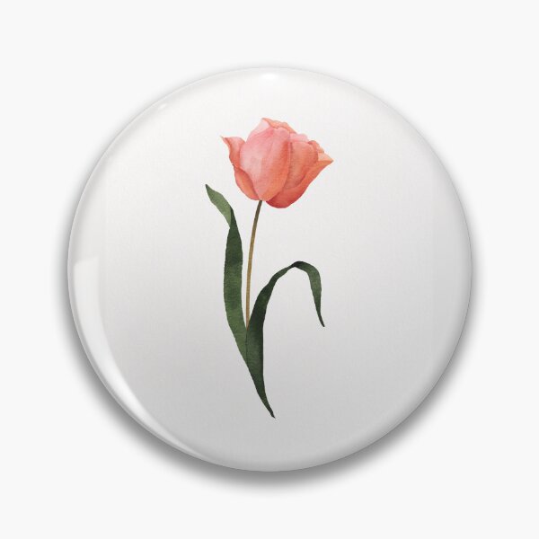 Item preview, Peach tulip watercolour floral art  designed and sold by moteemade.