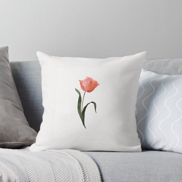 Item preview, Peach tulip watercolour floral art  designed and sold by moteemade.