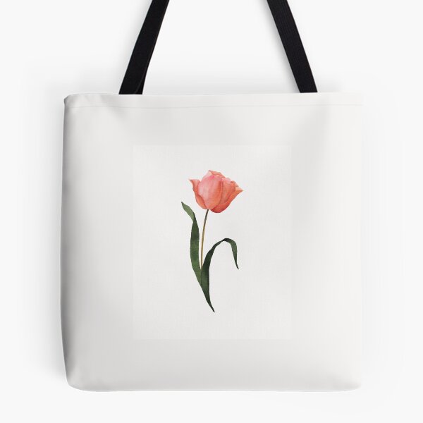 Item preview, Peach tulip watercolour floral art  designed and sold by moteemade.