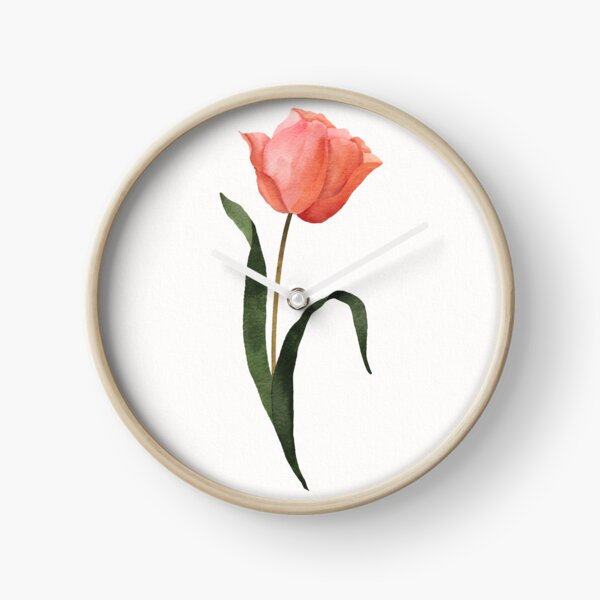 Item preview, Peach tulip watercolour floral art  designed and sold by moteemade.