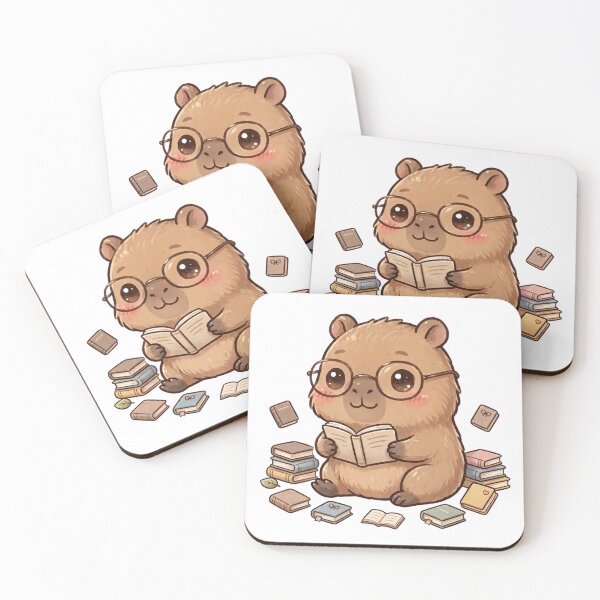 Item preview, Cute Bookworm Capybara – Kawaii Reading Lover Design designed and sold by MoodLay.