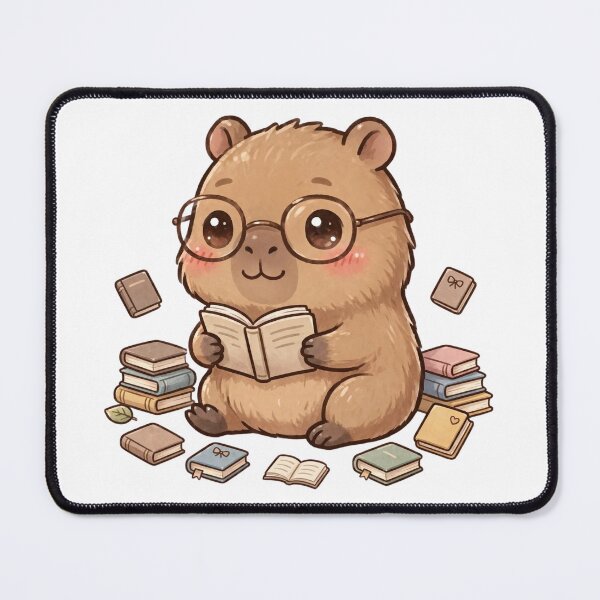 Item preview, Cute Bookworm Capybara – Kawaii Reading Lover Design designed and sold by MoodLay.