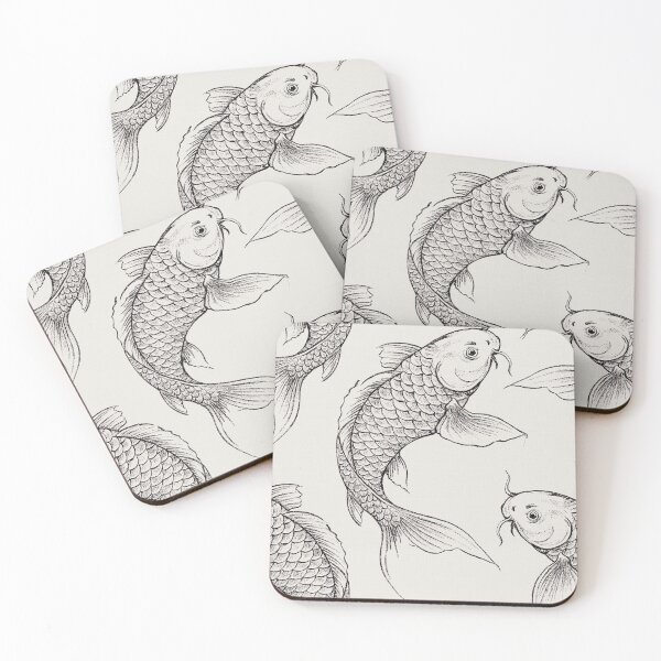 Item preview, Cloud Dancer white Koi Carp  designed and sold by Anne Londez Studio.