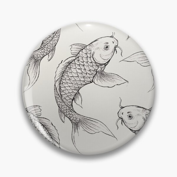 Item preview, Cloud Dancer white Koi Carp  designed and sold by Anne Londez Studio.