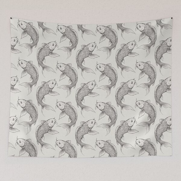 Item preview, Cloud Dancer white Koi Carp  designed and sold by Anne Londez Studio.