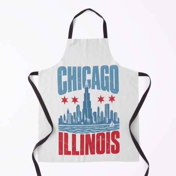 Item preview, Chicago Illinois Skyline Flag Stars Retro designed and sold by Yellowriversss.