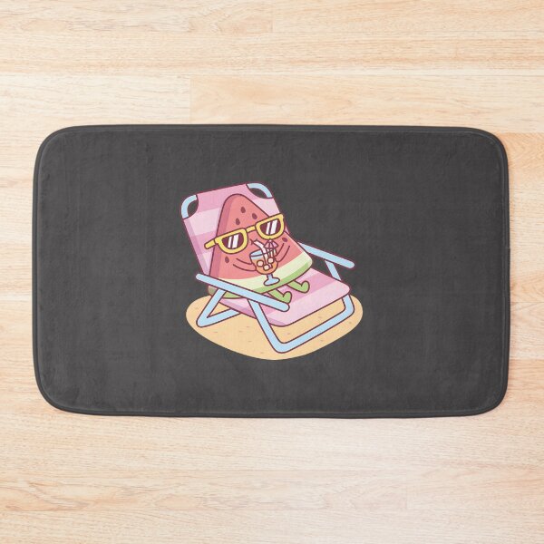 Item preview, Cute Watermelon Character Wearing Sunglasses Relaxing on Beach Chair Summer Vibes Illustration designed and sold by YOJAN1501.