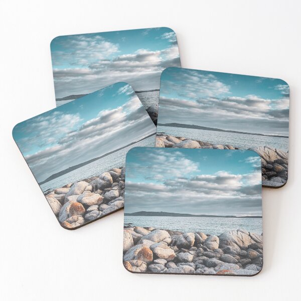 Item preview,  Wild Sandy and Rocky Beach Landscape with Calm Water designed and sold by Faith Based Decor & Art &Gifts.