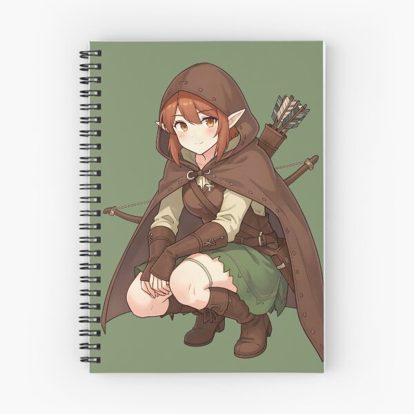 Item preview, Female Elven Ranger - Simple Anime Illustration designed and sold by Fanta-sticky.
