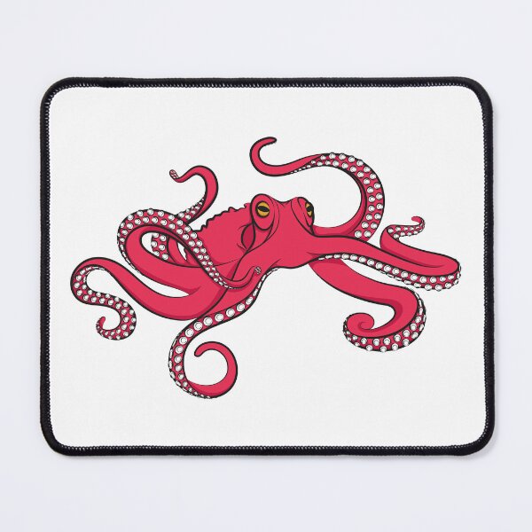 Item preview, Illustration with red octopus designed and sold by RizikCat.