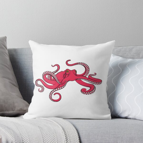 Item preview, Illustration with red octopus designed and sold by RizikCat.