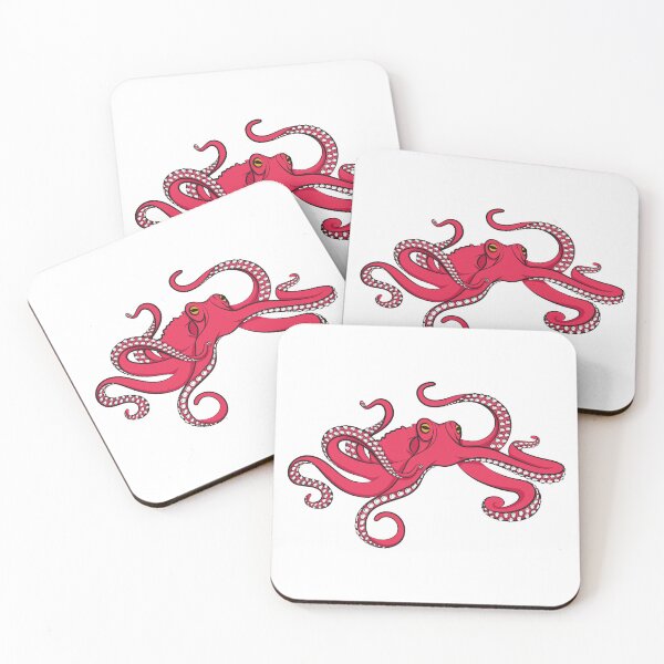 Item preview, Illustration with red octopus designed and sold by RizikCat.