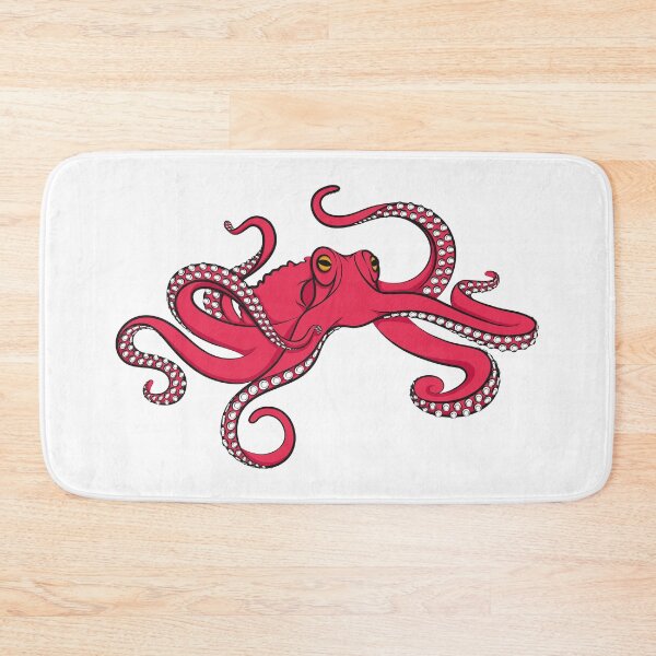 Item preview, Illustration with red octopus designed and sold by RizikCat.