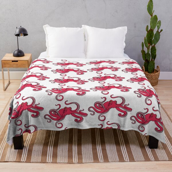 Item preview, Illustration with red octopus designed and sold by RizikCat.