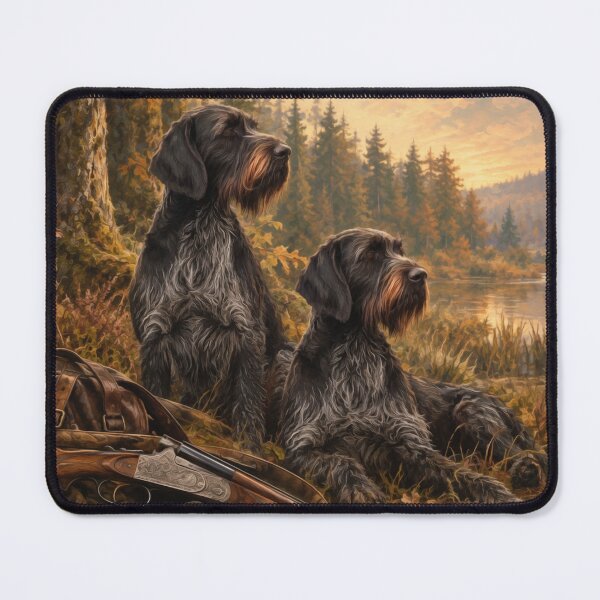 Item preview, German Wirehaired Pointer Hunting Heritage, Vintage Hunting Dog Design designed and sold by TammyHunterArt.