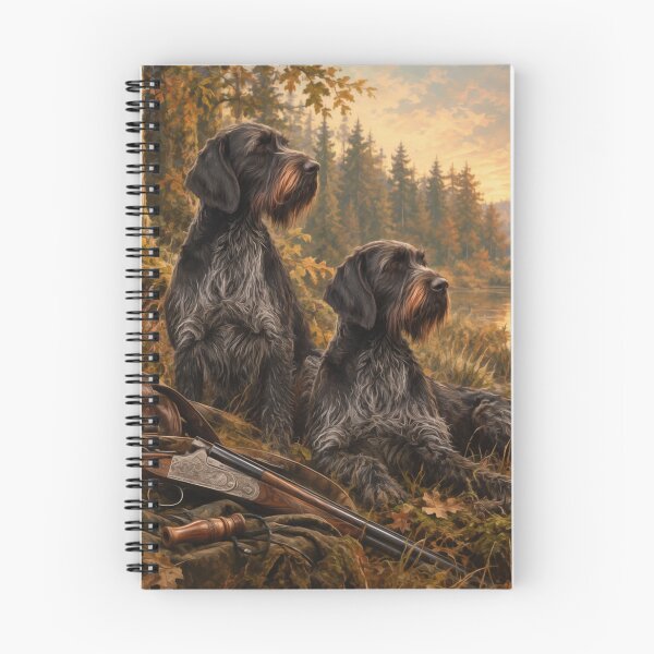 Item preview, German Wirehaired Pointer Hunting Heritage, Vintage Hunting Dog Design designed and sold by TammyHunterArt.