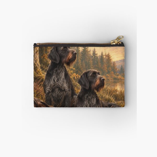 Item preview, German Wirehaired Pointer Hunting Heritage, Vintage Hunting Dog Design designed and sold by TammyHunterArt.