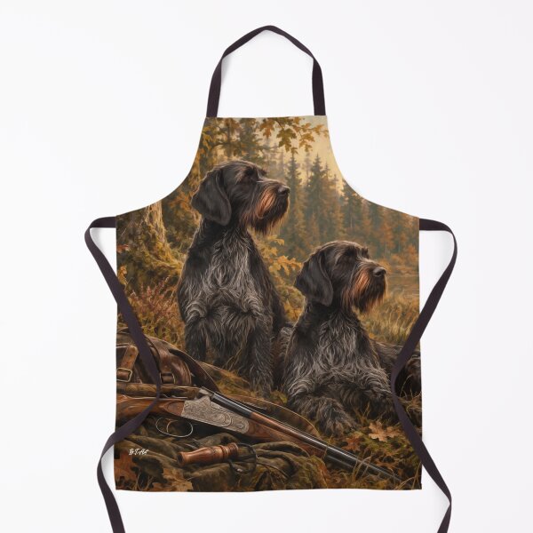 Item preview, German Wirehaired Pointer Hunting Heritage, Vintage Hunting Dog Design designed and sold by TammyHunterArt.