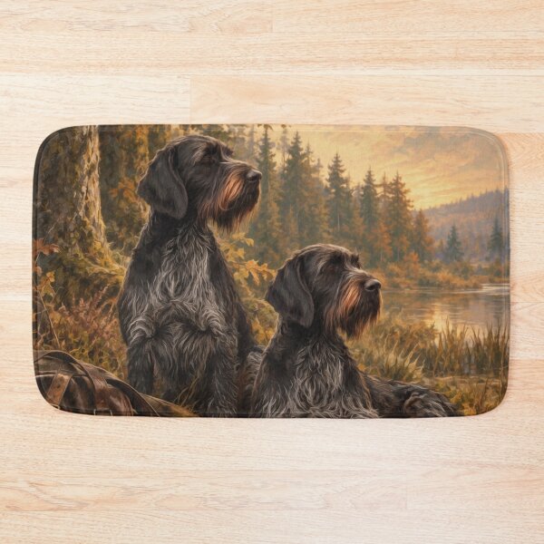 Item preview, German Wirehaired Pointer Hunting Heritage, Vintage Hunting Dog Design designed and sold by TammyHunterArt.