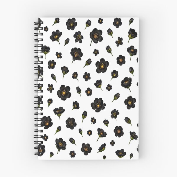 Item preview, Black tiny flower wallpaper designed and sold by urbanshop7.